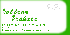 volfram prahacs business card